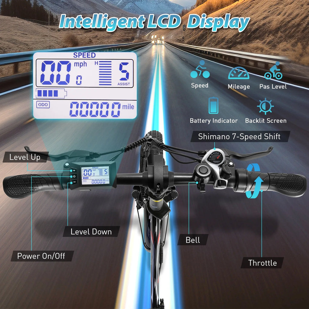 20" Foldable Fat Tire Electric Bike for Adults, 750W Peak Motor Electric Bicycle, 48V 10.4Ah (500Wh) Removable Battery, 19.8 MPH, 7-Speed Gears, Commuting Ebike, UL2849 Certified