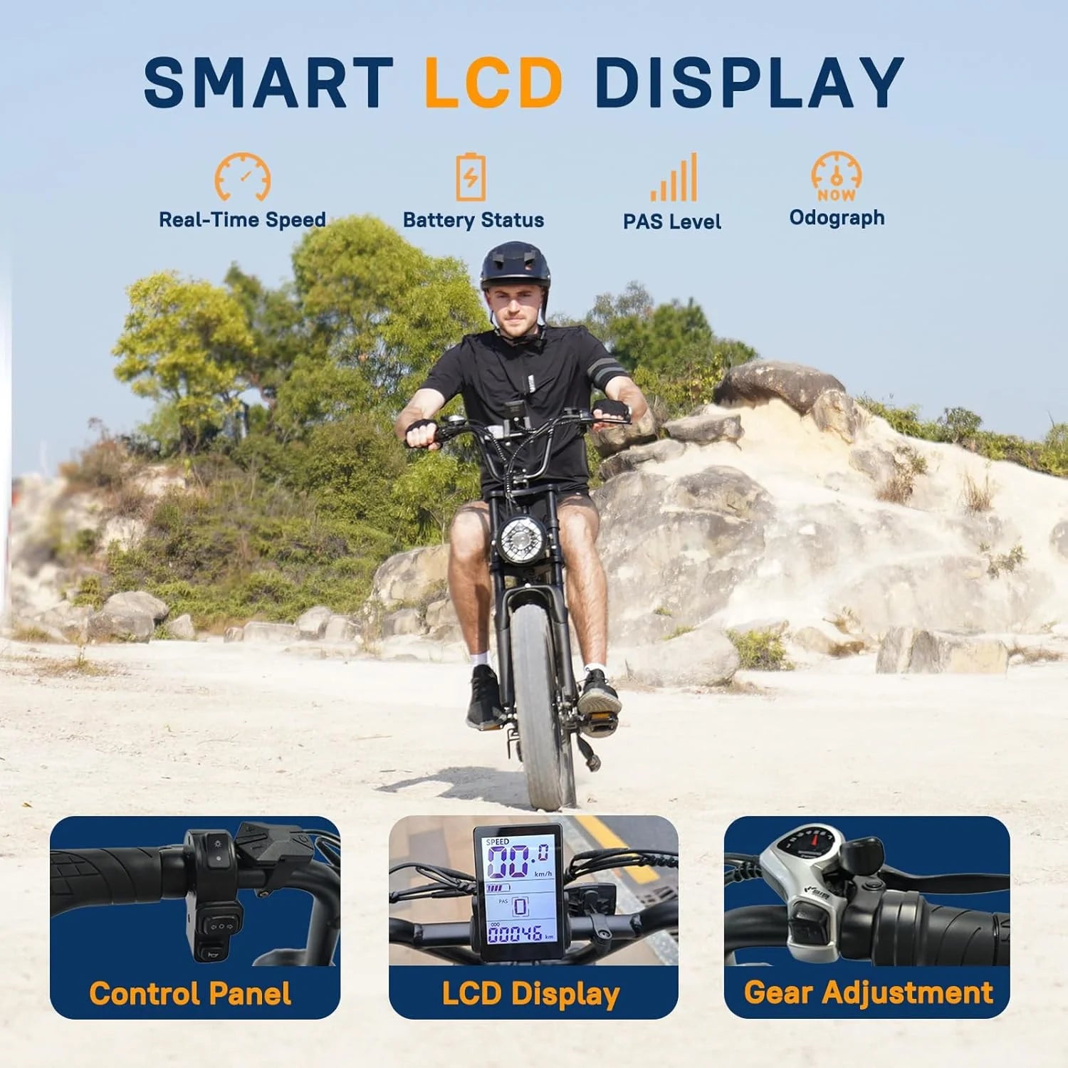 20" Fat Tire Electric Bike for Adult, 1000W Mountain Ebike, 48V 15.6Ah Removable Battery, 7 Speed Disc Brake E-Motorcycle Bike UL2849