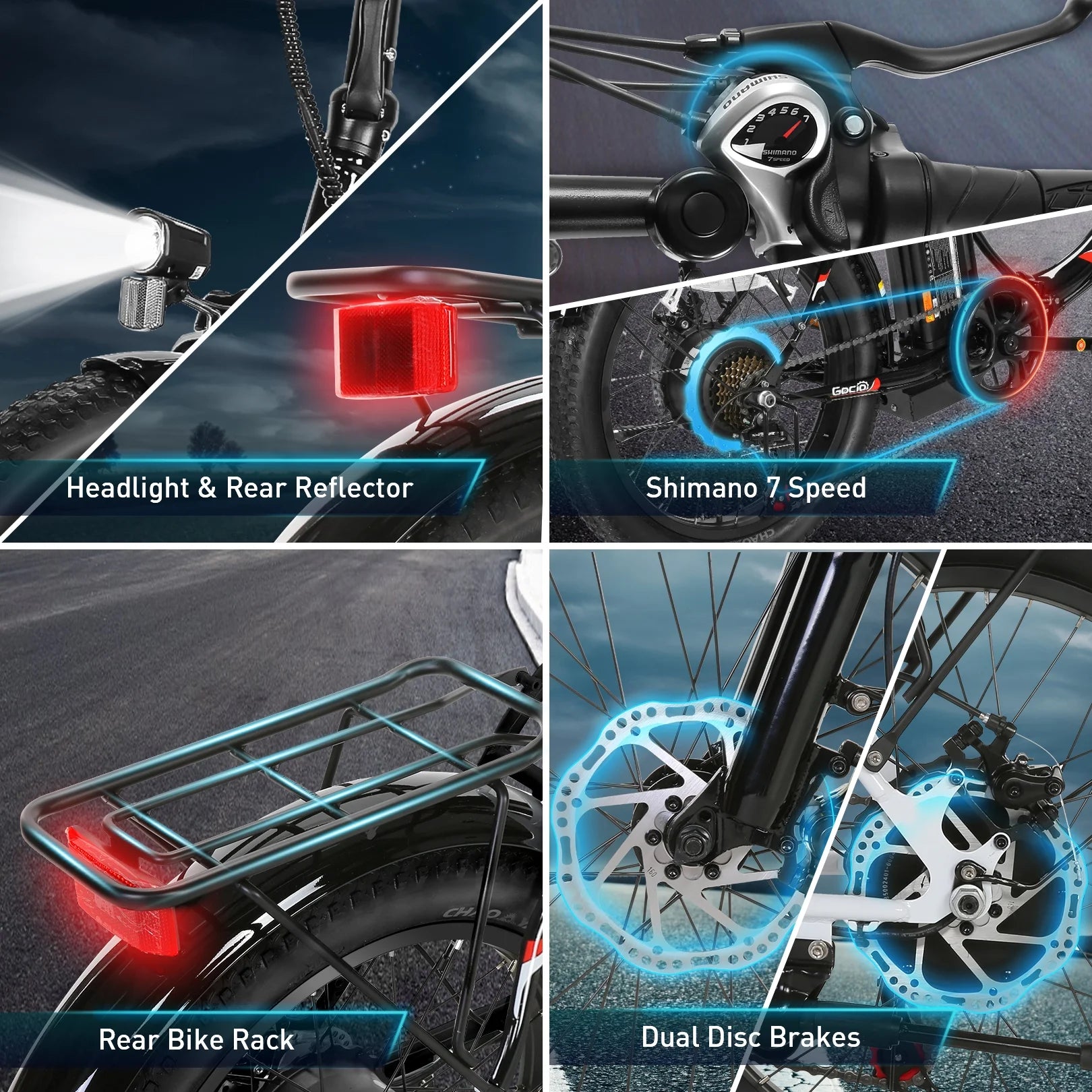 20" Foldable Fat Tire Electric Bike for Adults, 750W Peak Motor Electric Bicycle, 48V 10.4Ah (500Wh) Removable Battery, 19.8 MPH, 7-Speed Gears, Commuting Ebike, UL2849 Certified