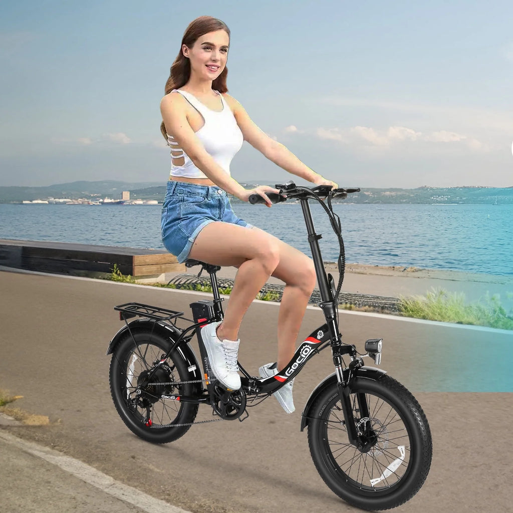 20" Foldable Fat Tire Electric Bike for Adults, 750W Peak Motor Electric Bicycle, 48V 10.4Ah (500Wh) Removable Battery, 19.8 MPH, 7-Speed Gears, Commuting Ebike, UL2849 Certified